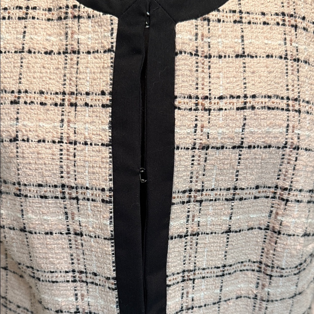 Women's Black and Pink Tweed Jacket - Picture 3 of 12